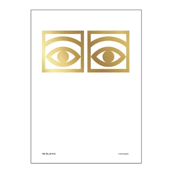 Ögon Guld plakat - 50 x 70 cm - Olle Eksell