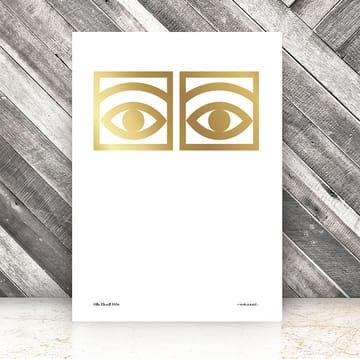 Ögon Guld plakat - 50 x 70 cm - Olle Eksell