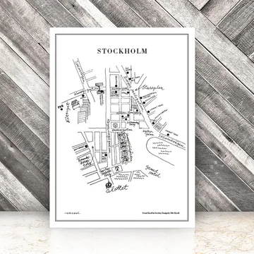 Stockholm plakat - 50 x 70 cm - Olle Eksell