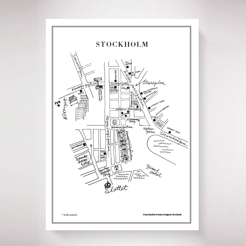 Stockholm plakat, 50 x 70 cm Olle Eksell