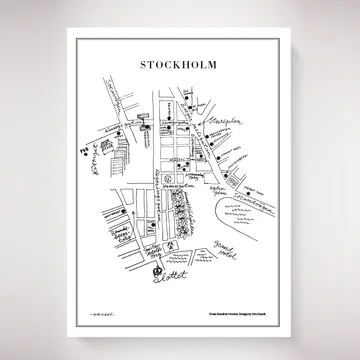Stockholm plakat - 50 x 70 cm - Olle Eksell