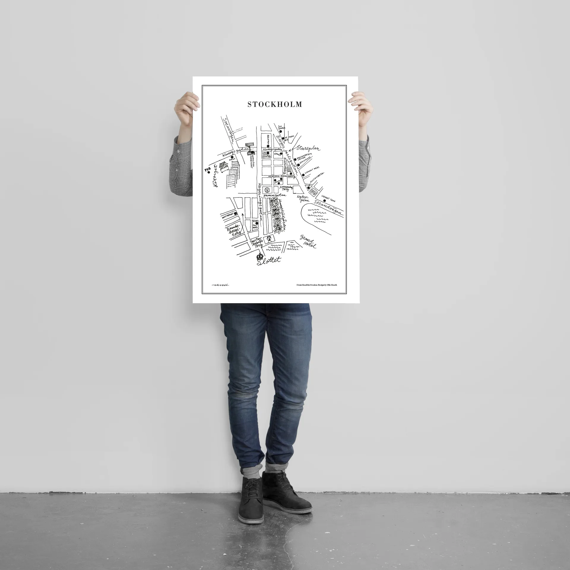Stockholm plakat, 50 x 70 cm Olle Eksell