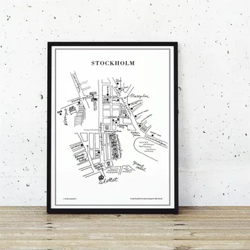 Stockholm plakat - 50 x 70 cm - Olle Eksell