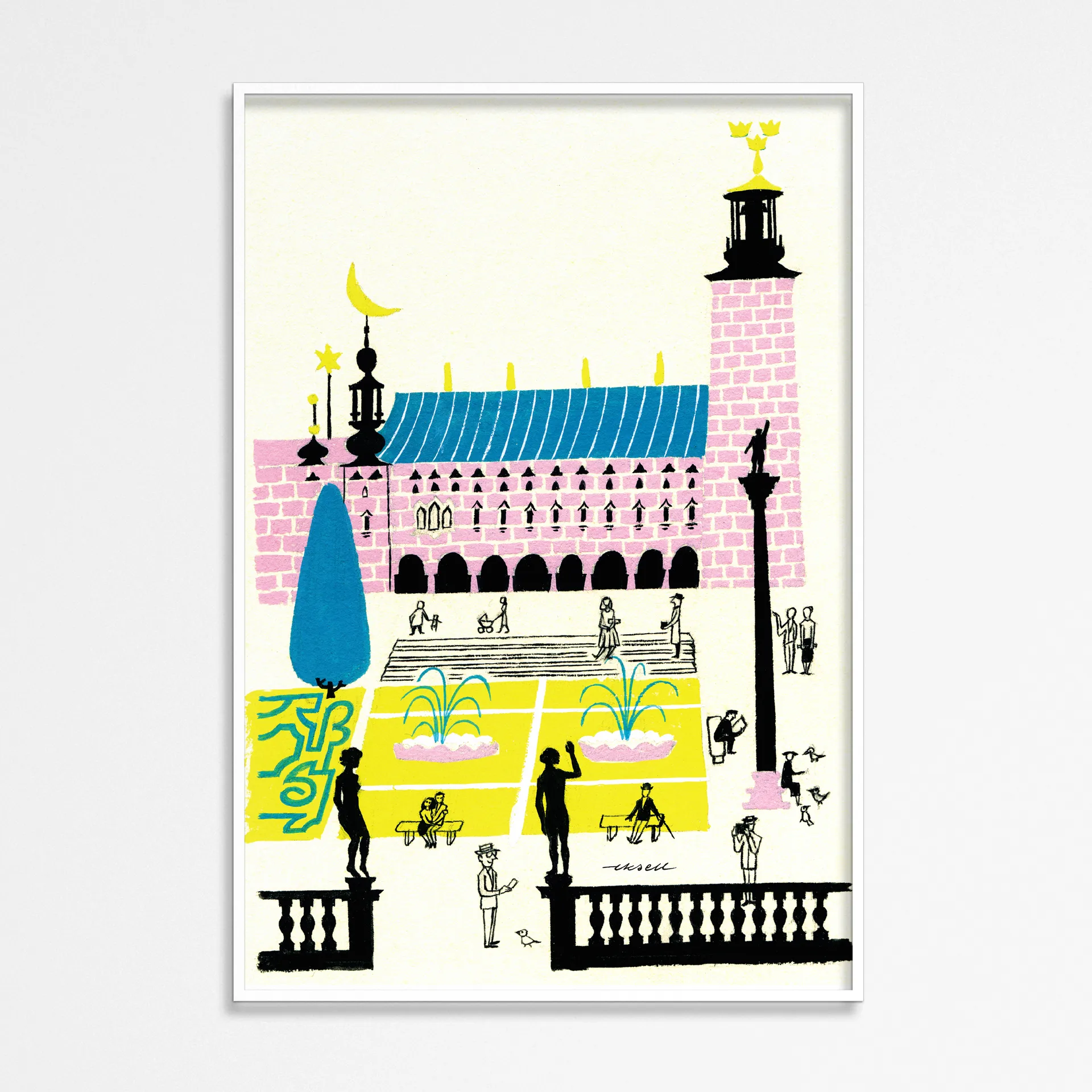 Stockholms stadshus plakat, 50 x 70 cm Olle Eksell