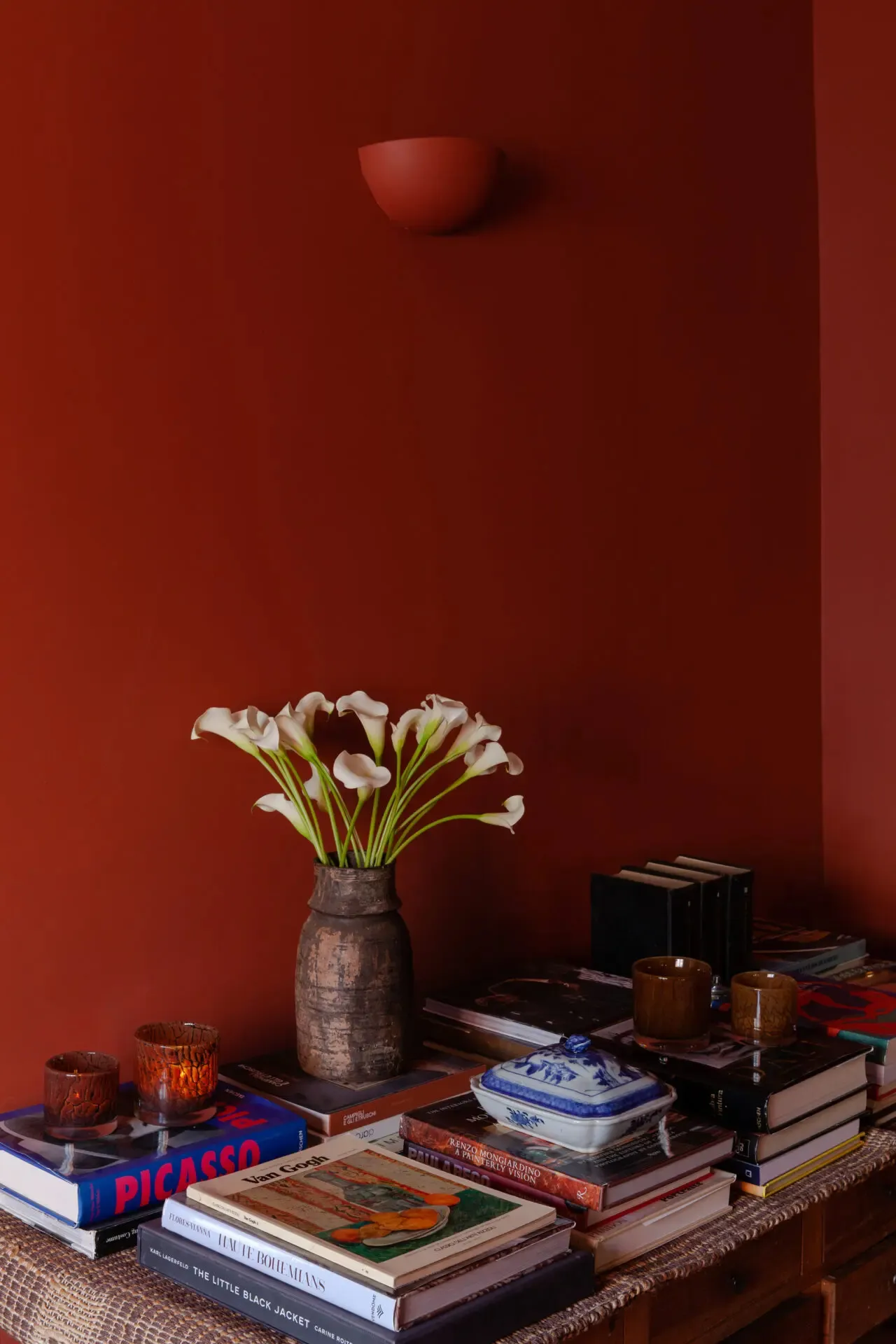 Fuji fyrfadsstage Ø8 cm, Mørkebrun Olsson & Jensen