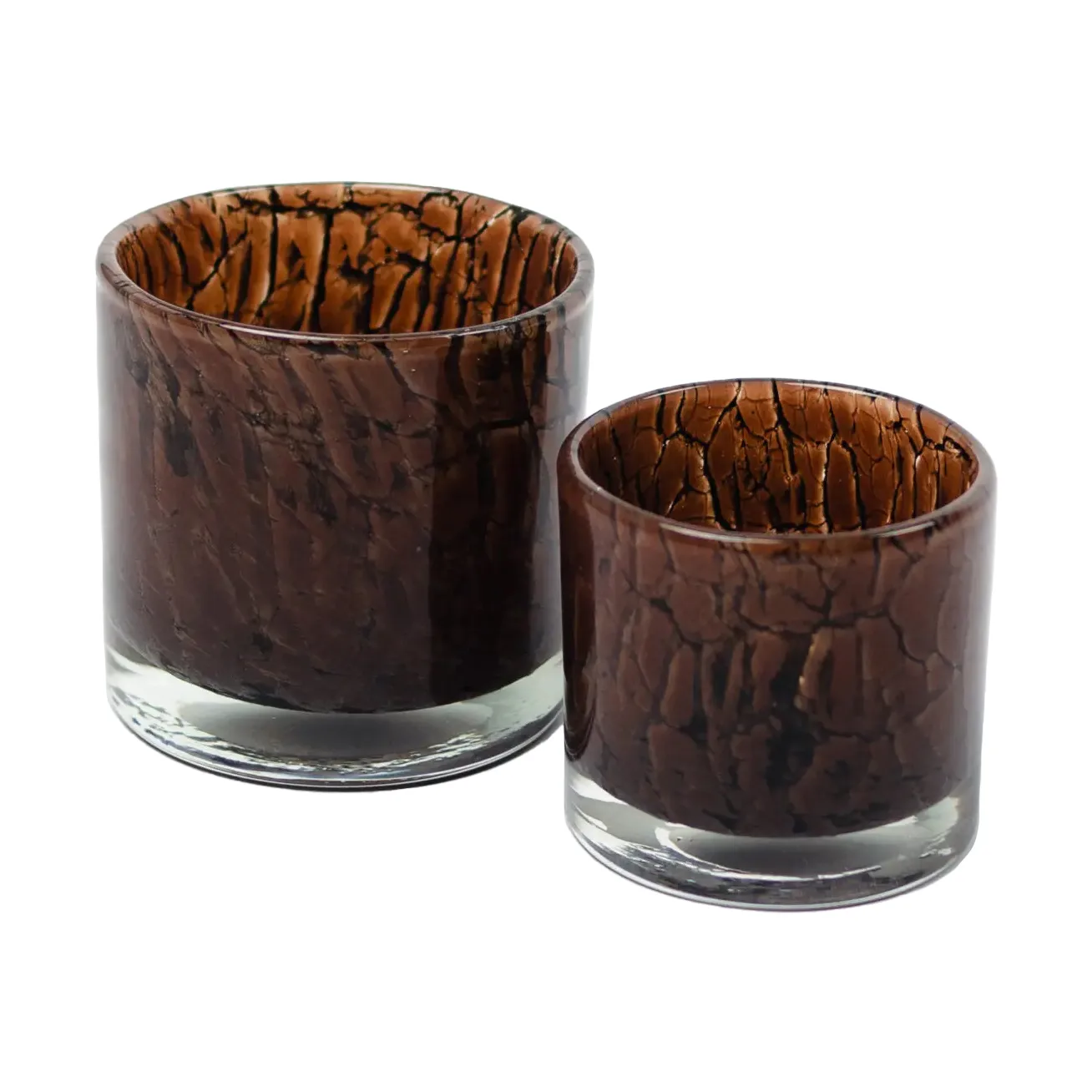 Fuji fyrfadsstage Ø8 cm, Mørkebrun Olsson & Jensen