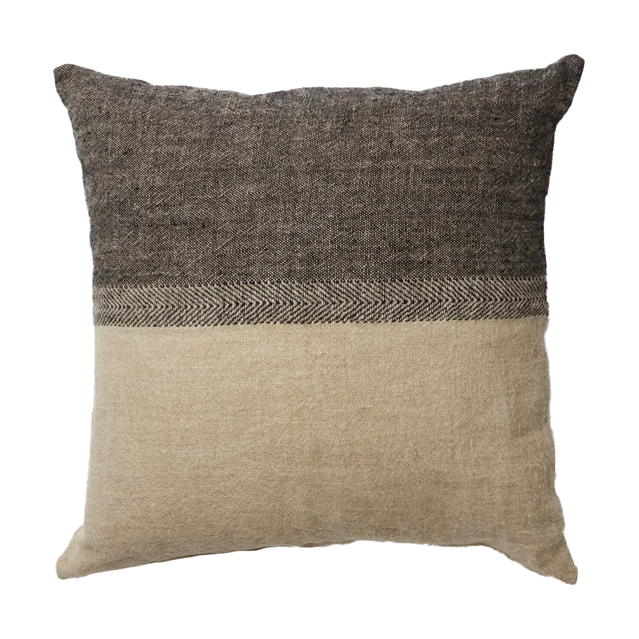 Levi pudebetræk 60x60 cm, Sort/natur Olsson & Jensen