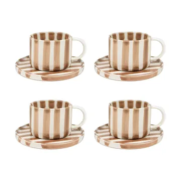 Monica kop med underkop 4-pak - Beige - Olsson & Jensen