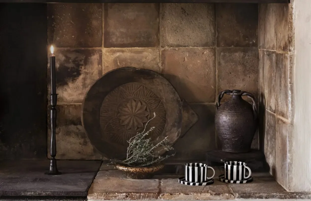 Monica kop med underkop 4-pak - Sort Olsson & Jensen