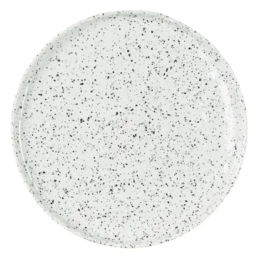 Poppi lille tallerken 21 cm - hvid-sort - Olsson & Jensen