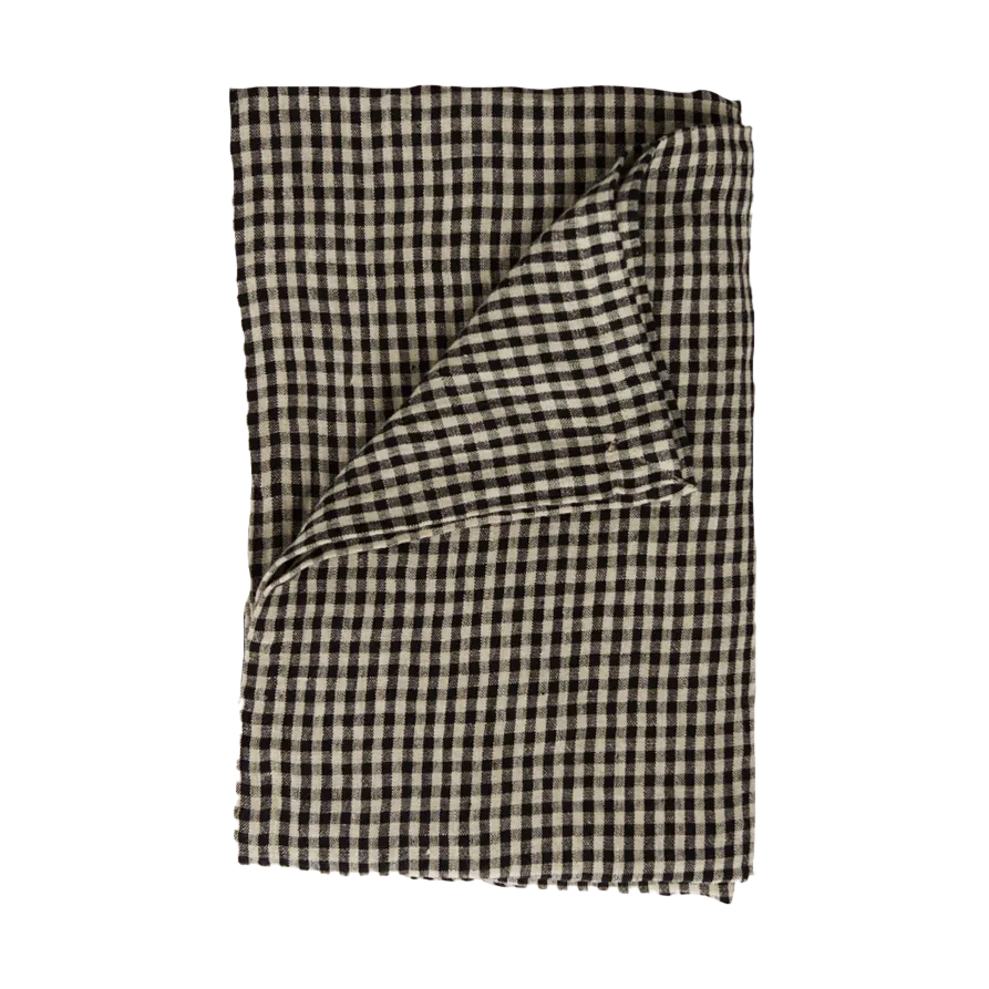 Vipa linneddug 150x300 cm, Sort-sand Olsson & Jensen