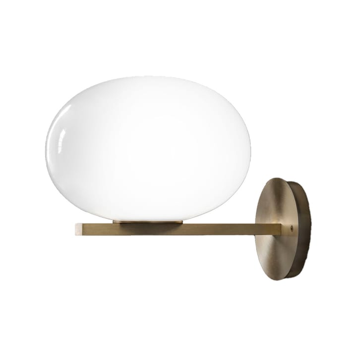Alba 176 væglampe, opal, messing Oluce