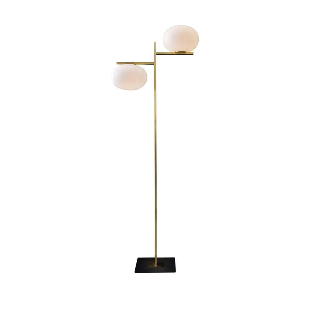 Alba 383 gulvlampe, opal, messing Oluce