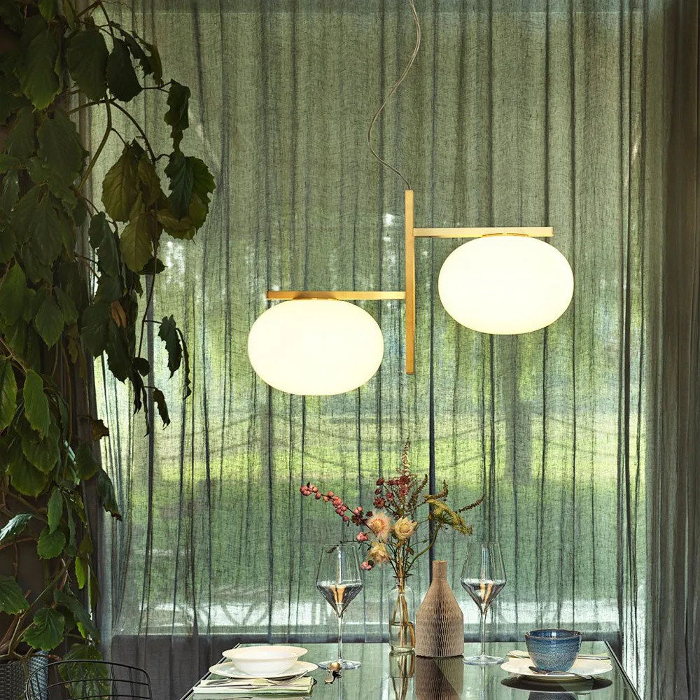 Alba 468 pendel, opal, messing Oluce