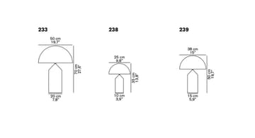 Atollo medium 239 bordlampe metal - Satin bronze - Oluce