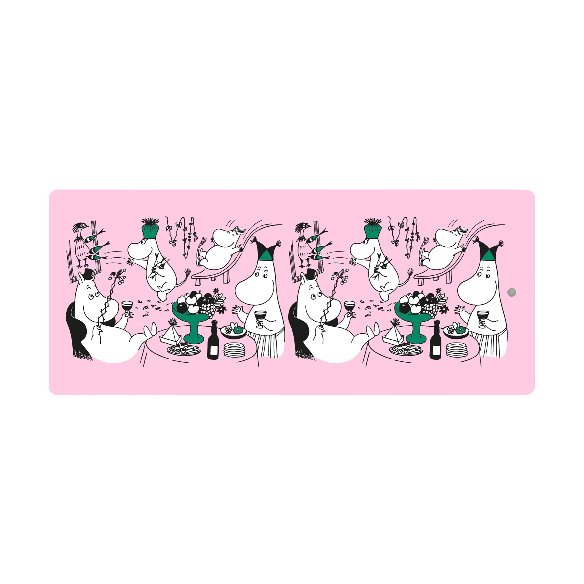 Moomin 80 serveringsbakke 17x40 cm, Pink Opto Design
