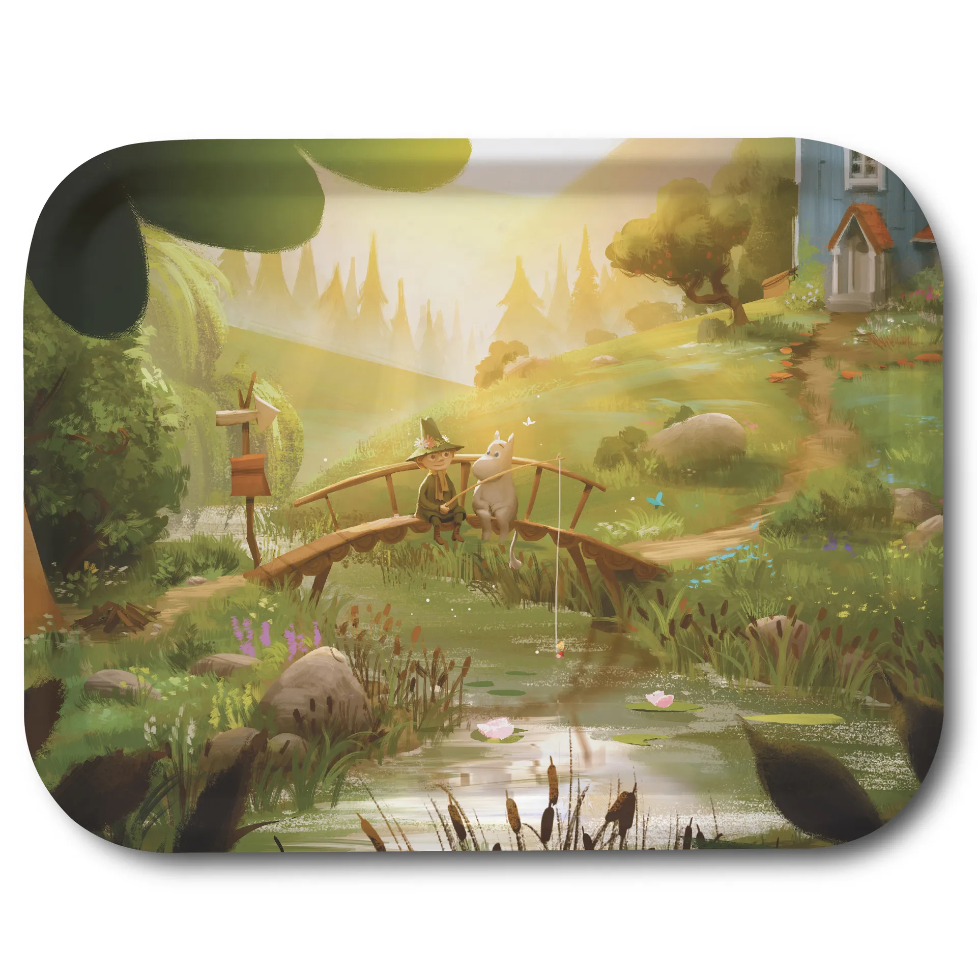 Moomin TV-Series bakke 27x20 cm, Moomin & Snufkin bridge Opto Design