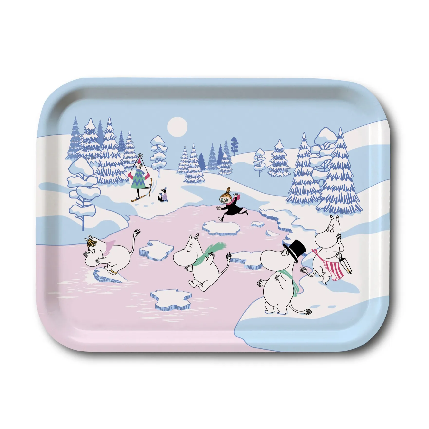 Mumin bakke vinter 2022 20x27 cm, Blå/Hvid/Lyserød Opto Design