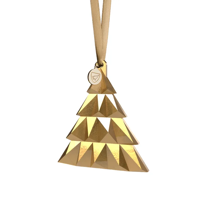 Årlig ornament høj - 21K guld - Orrefors