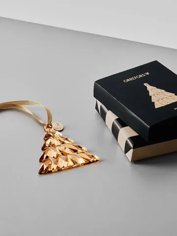 Årlig ornament høj - 21K guld - Orrefors