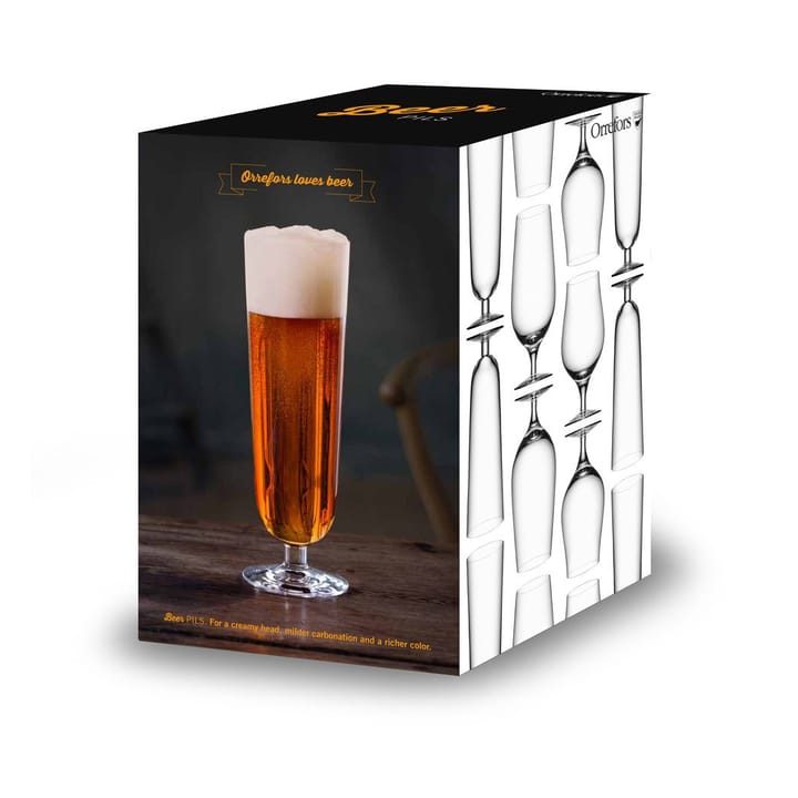 Beer pils ølglas 4 stk, 47 cl Orrefors
