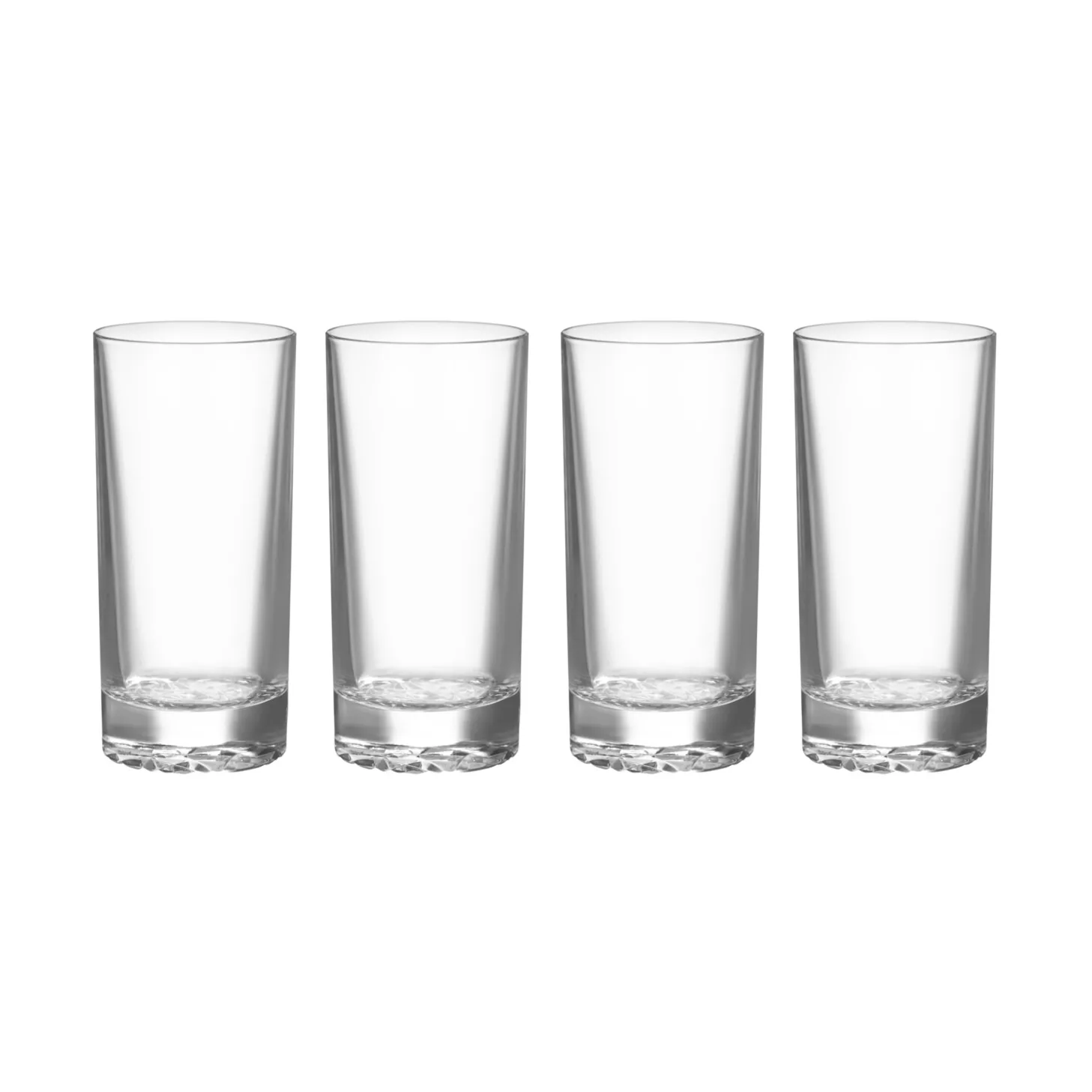 Glaver's Highball-Gläser, 480 Ml, 4er Set – Elegantes Geripptes Design Für Cocktails & Longdrinks