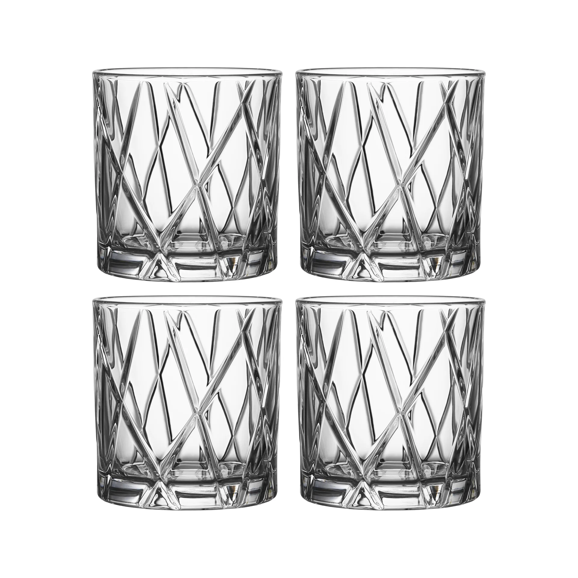 City Double Old Fashioned glas 4-pak, 34 cl Orrefors