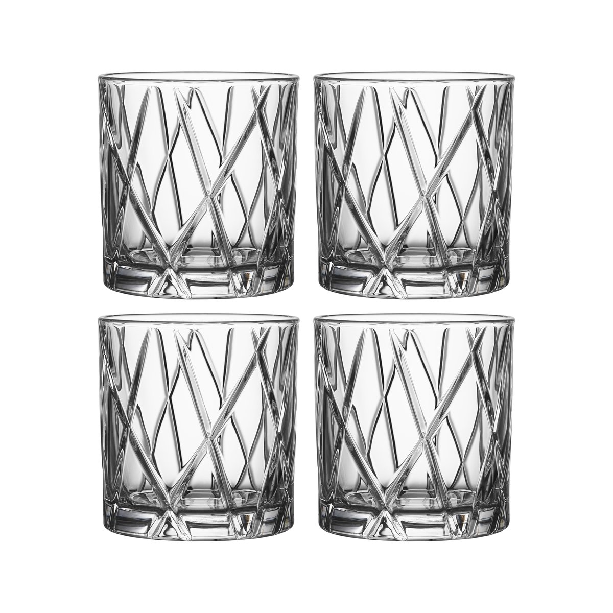 Orrefors City Double Old Fashioned glas 4-pak 34 cl