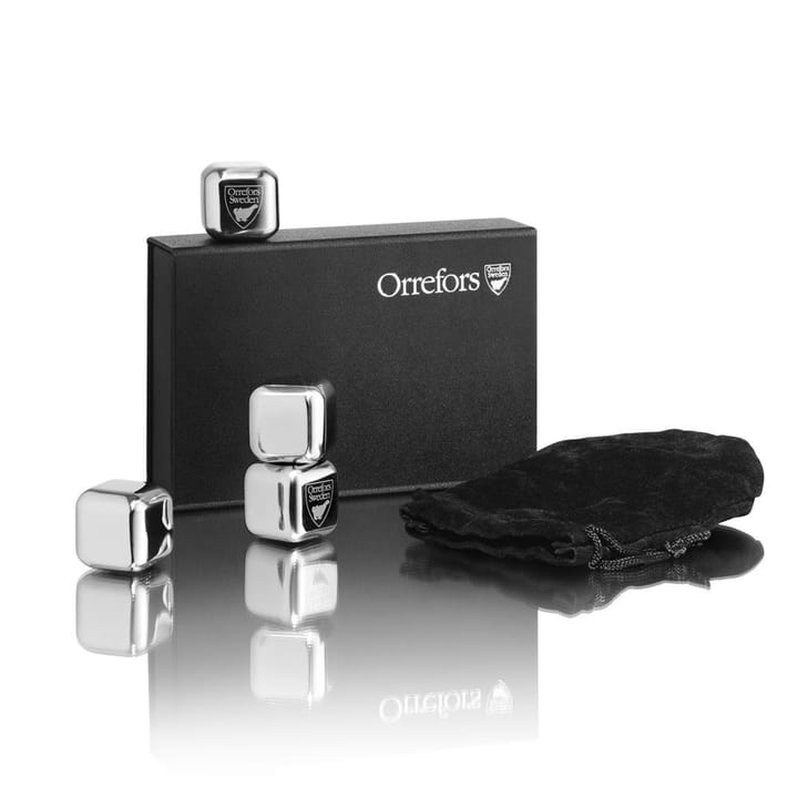 City whiskey sten 4 stk, rustfrit stål Orrefors
