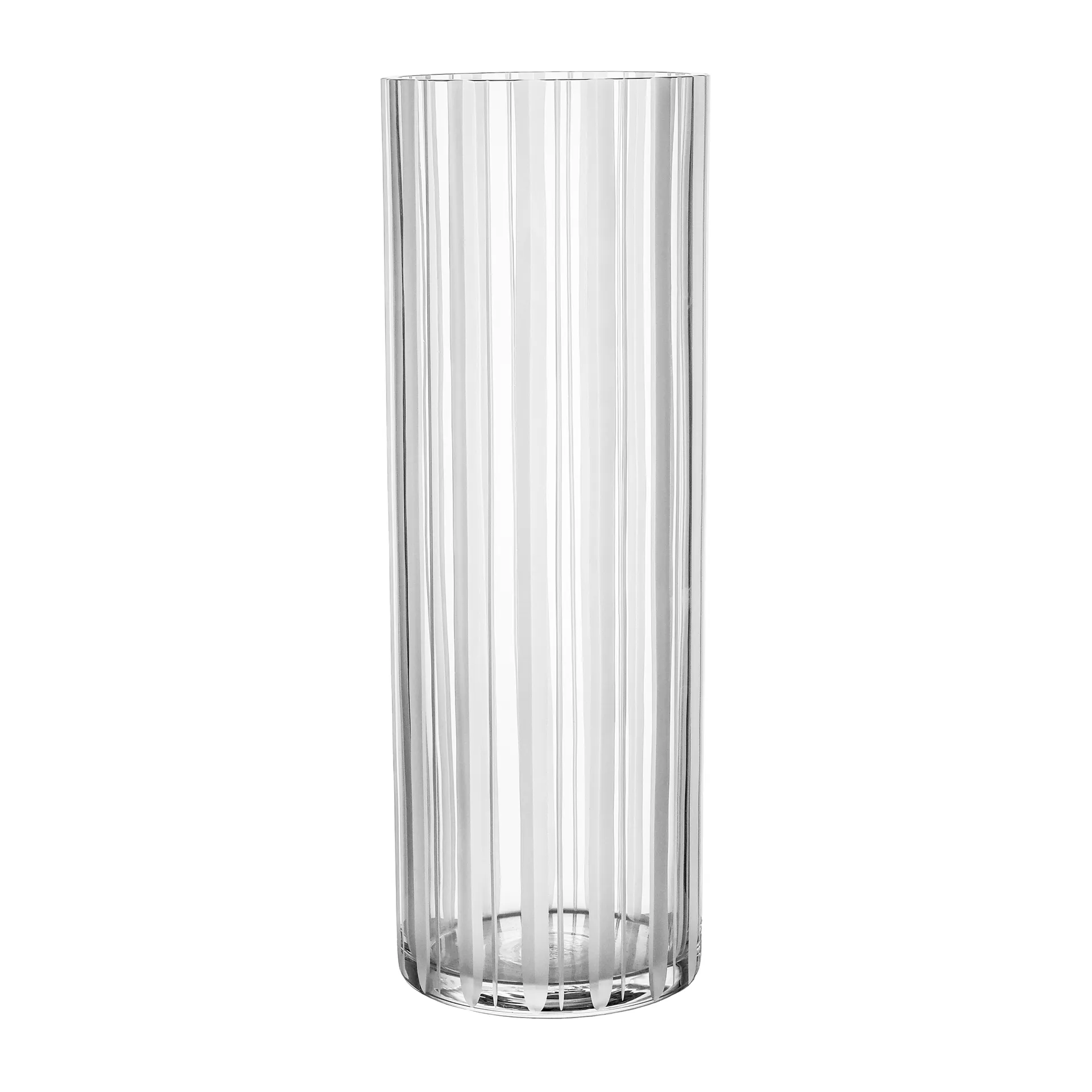 Cut in number vase 33 cm, Stribet Orrefors