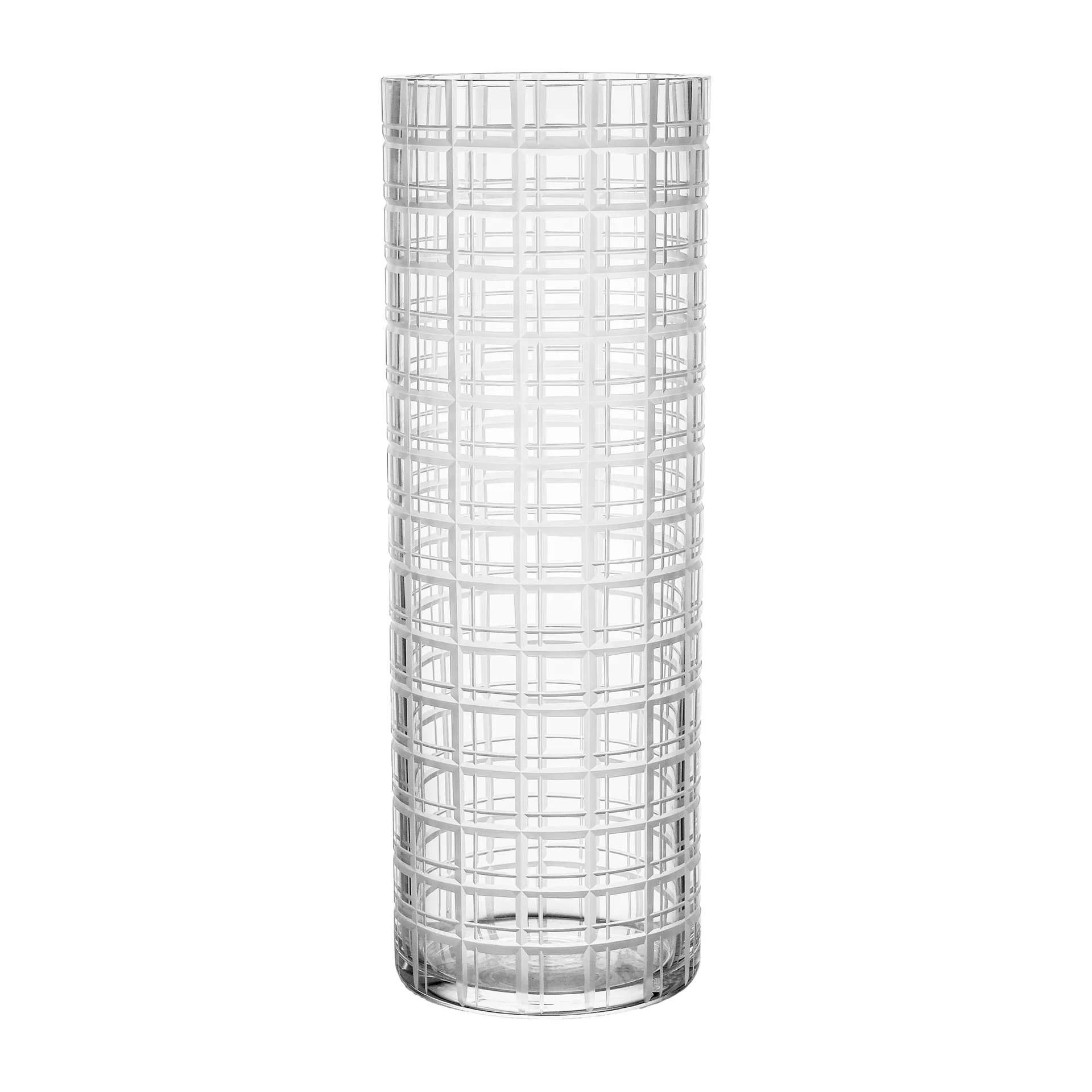 Cut in number vase 33 cm, Ternet mønster Orrefors