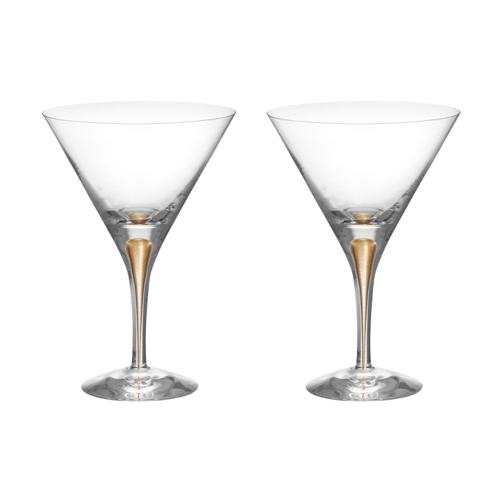 Intermezzo martiniglas 25 cl 2-pak - Guld - Orrefors