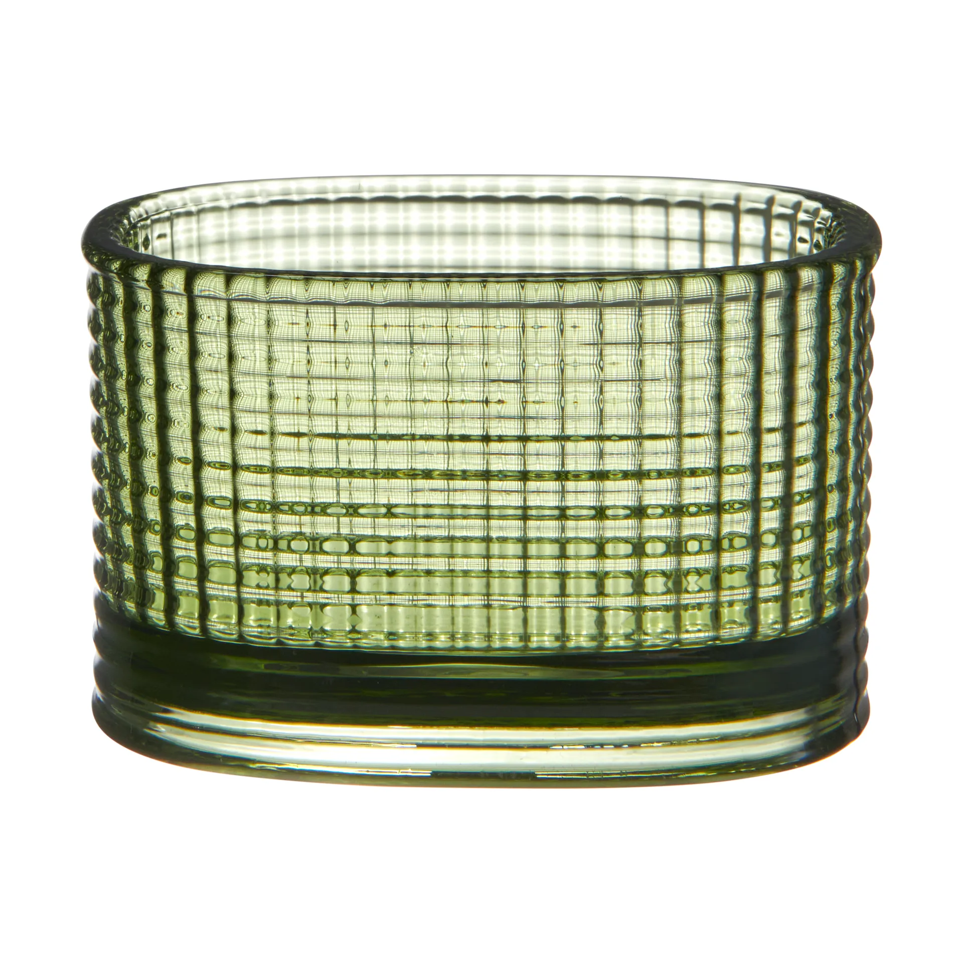 Orrefors Magica fyrfadsstage super ellipse 5 cm Grøn
