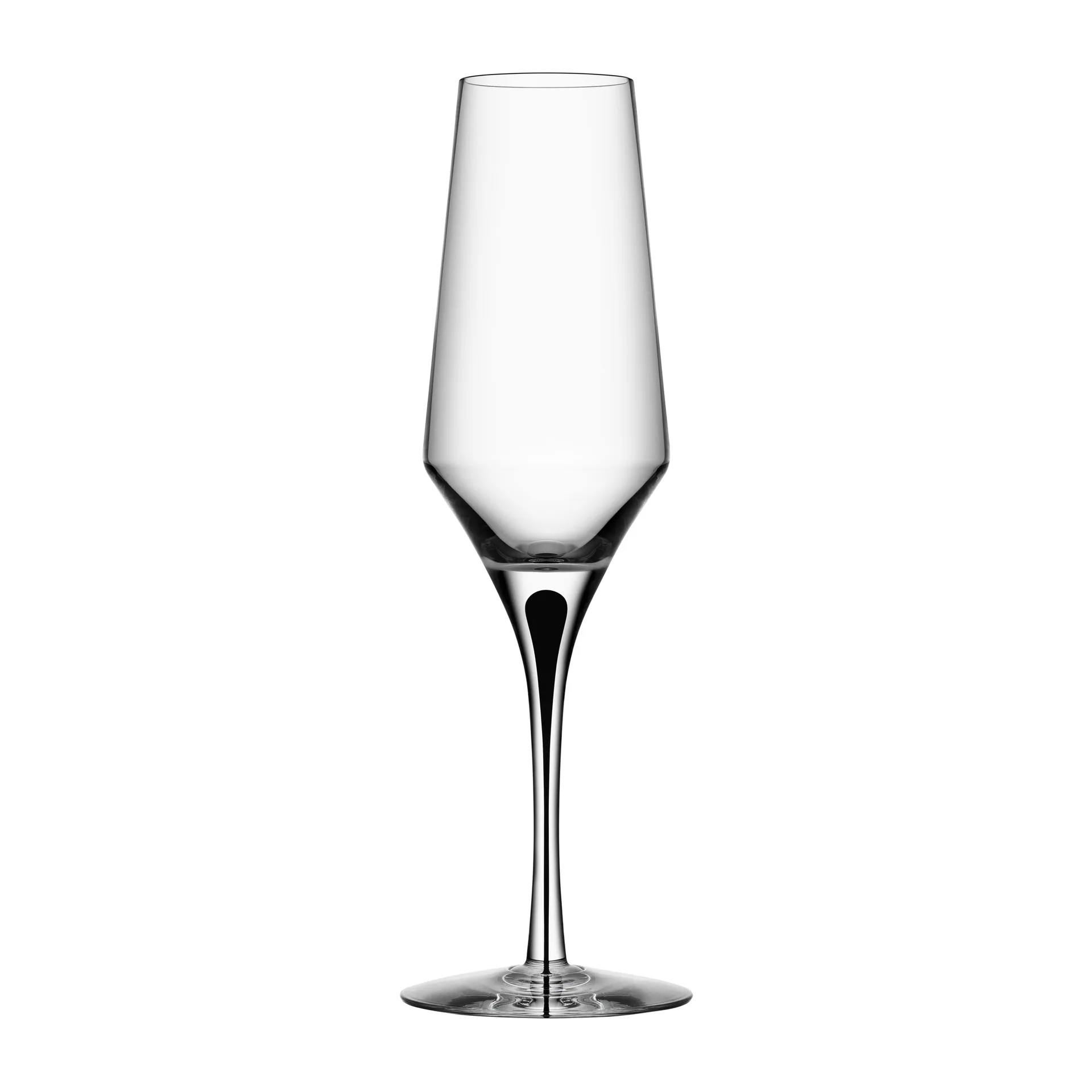 Metropol champagneglas 27 cl, Clear/Black Orrefors