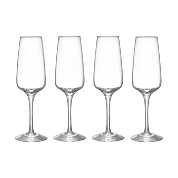 Pulse champagneglas 28 cl 4-pak - Klar - Orrefors