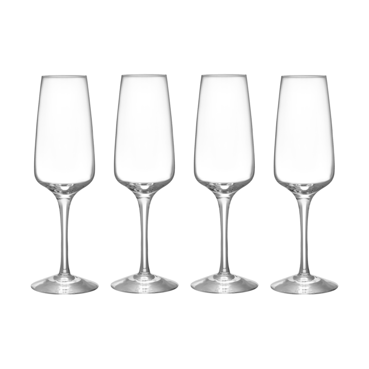 Pulse champagneglas 28 cl 4-pak - Klar - Orrefors