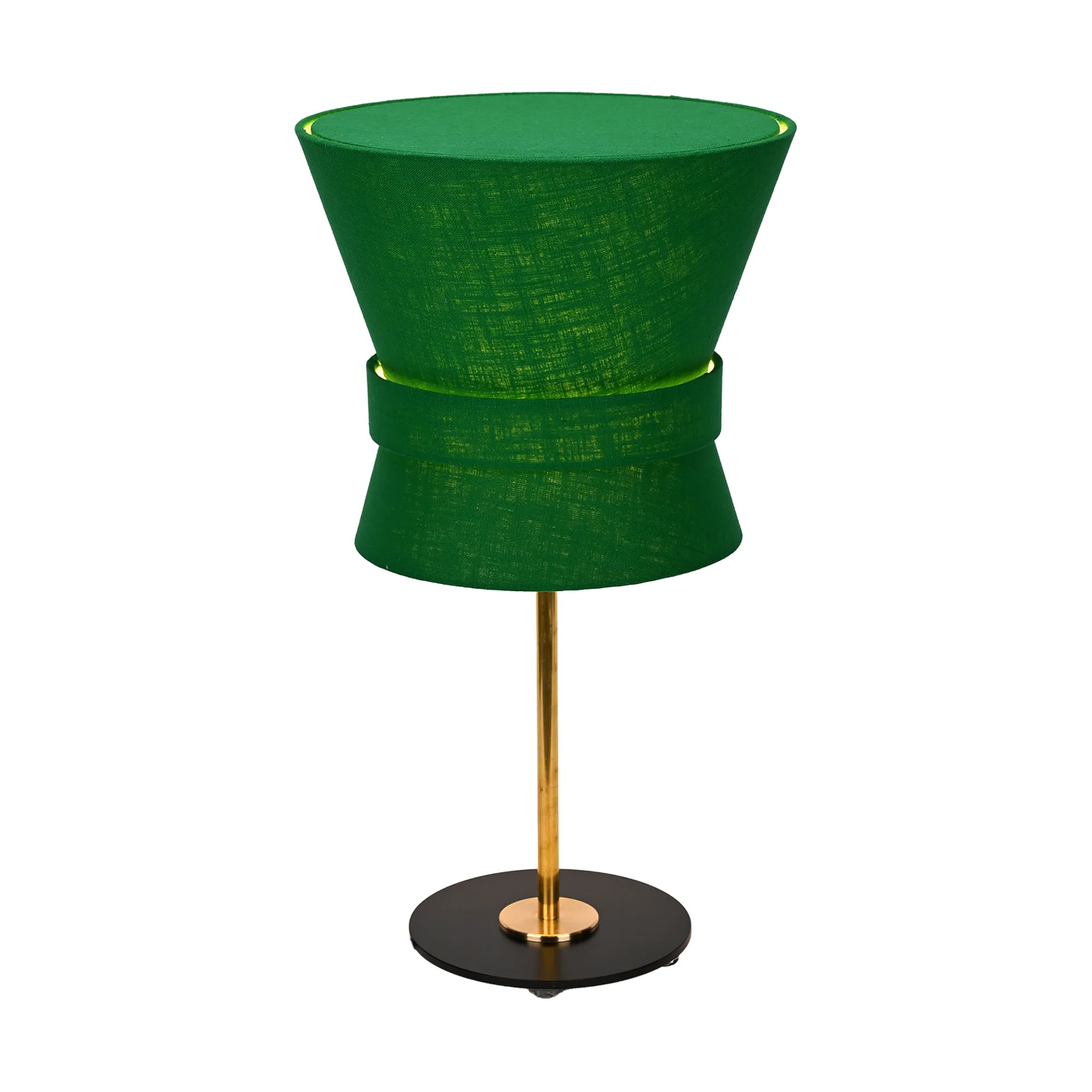 Bow bordlampe, Rå messing-emerald green, lille 50 cm Örsjö Belysning