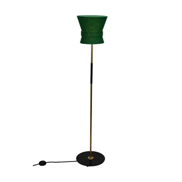 Bow gulvlampe - Rå messing-emerald green, small 147 cm - Örsjö Belysning
