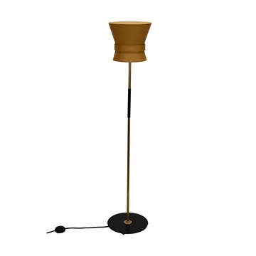 Bow gulvlampe - Rå messing-yellow ochre, small 147 cm - Örsjö Belysning