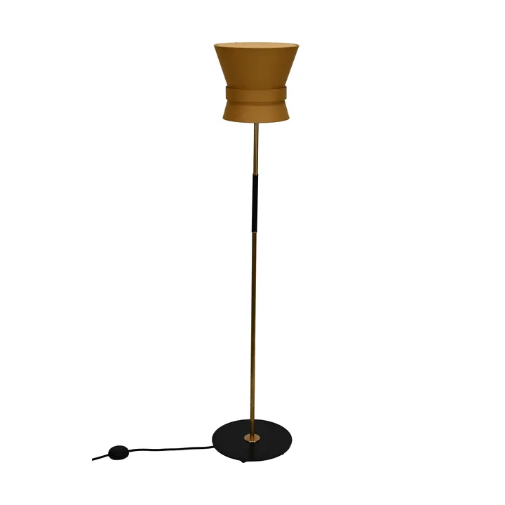 Bow gulvlampe - Rå messing-yellow ochre, small 147 cm - Örsjö Belysning