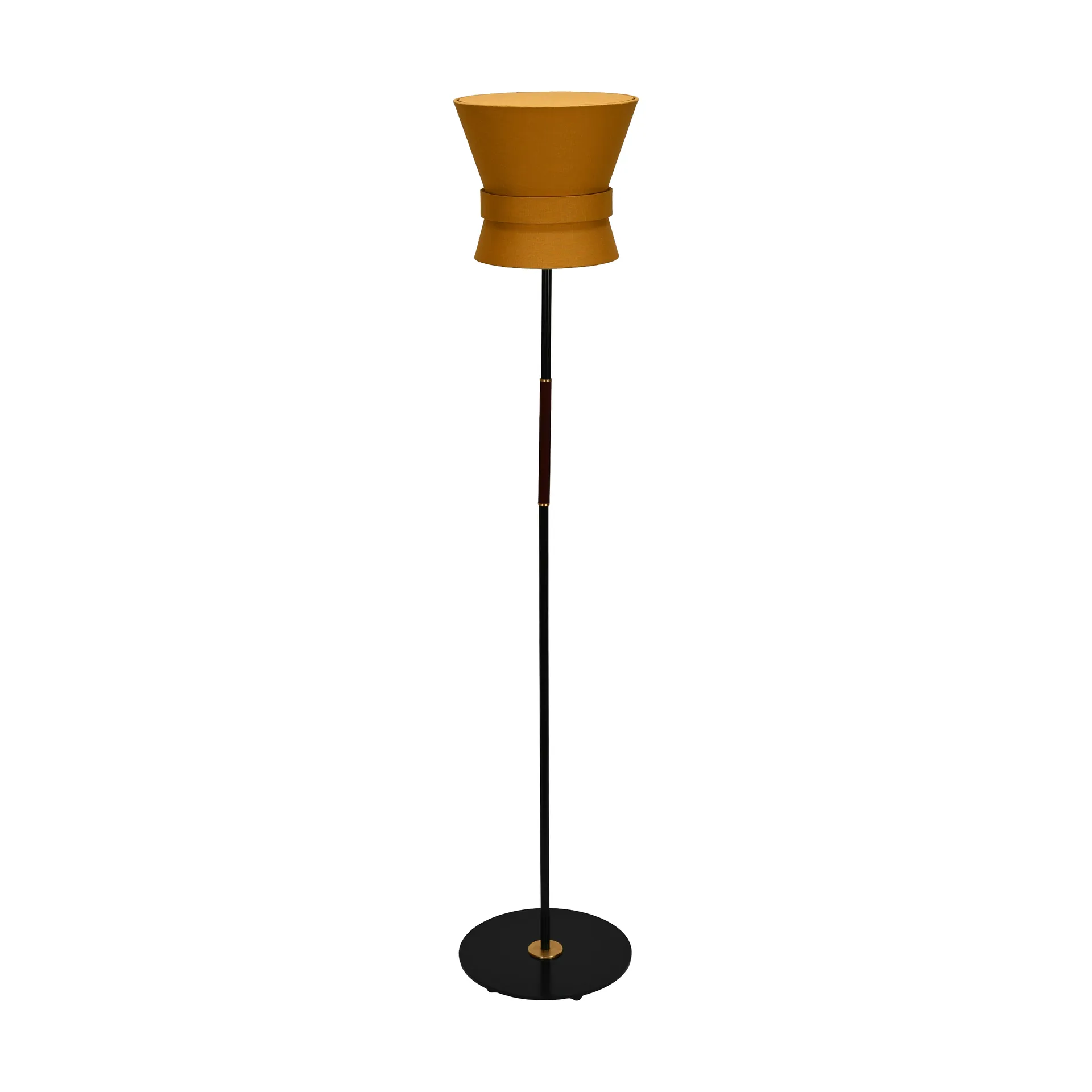 Bow gulvlampe, Sort-yellow ochre, small 147 cm Örsjö Belysning
