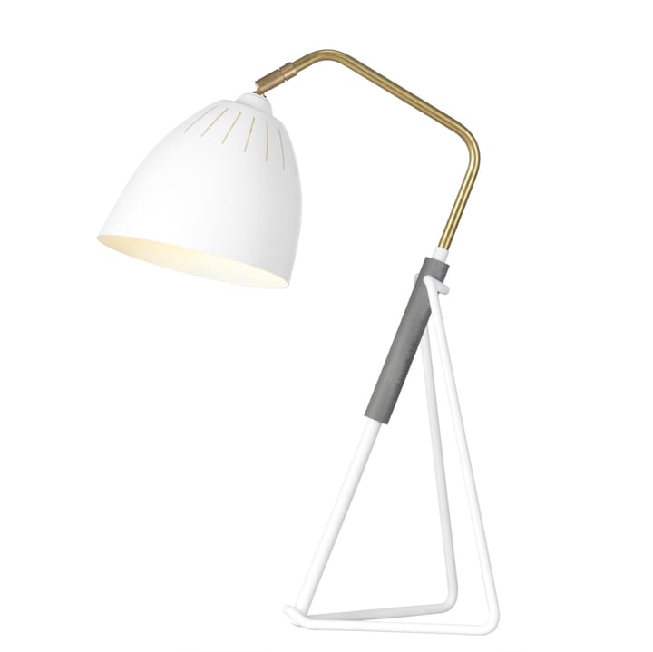 Lean bordlampe - hvid struktur, rå messing - Örsjö Belysning