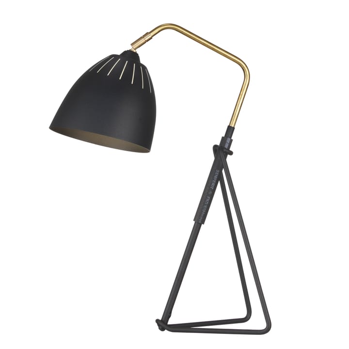 Lean bordlampe - sort struktur, rå messing - Örsjö Belysning