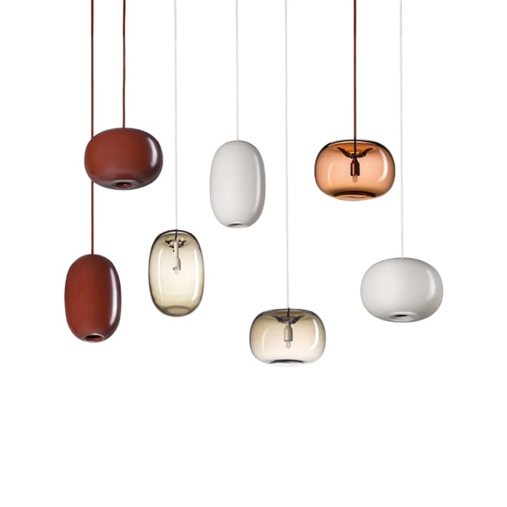 Pebble pendel, okseblod, langstrakt, glas Örsjö Belysning