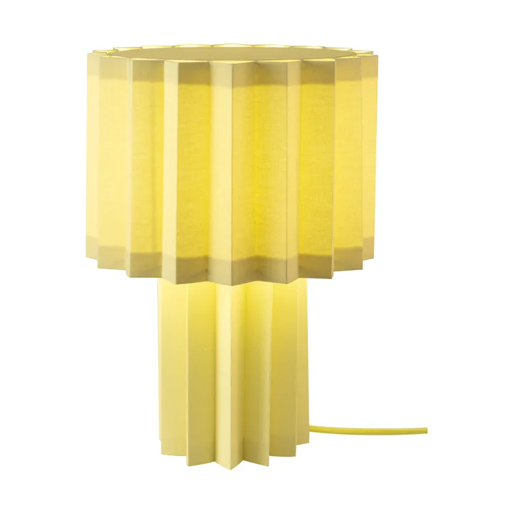 Plissé bordlampe tekstil - Gul, 40,9 cm - Örsjö Belysning