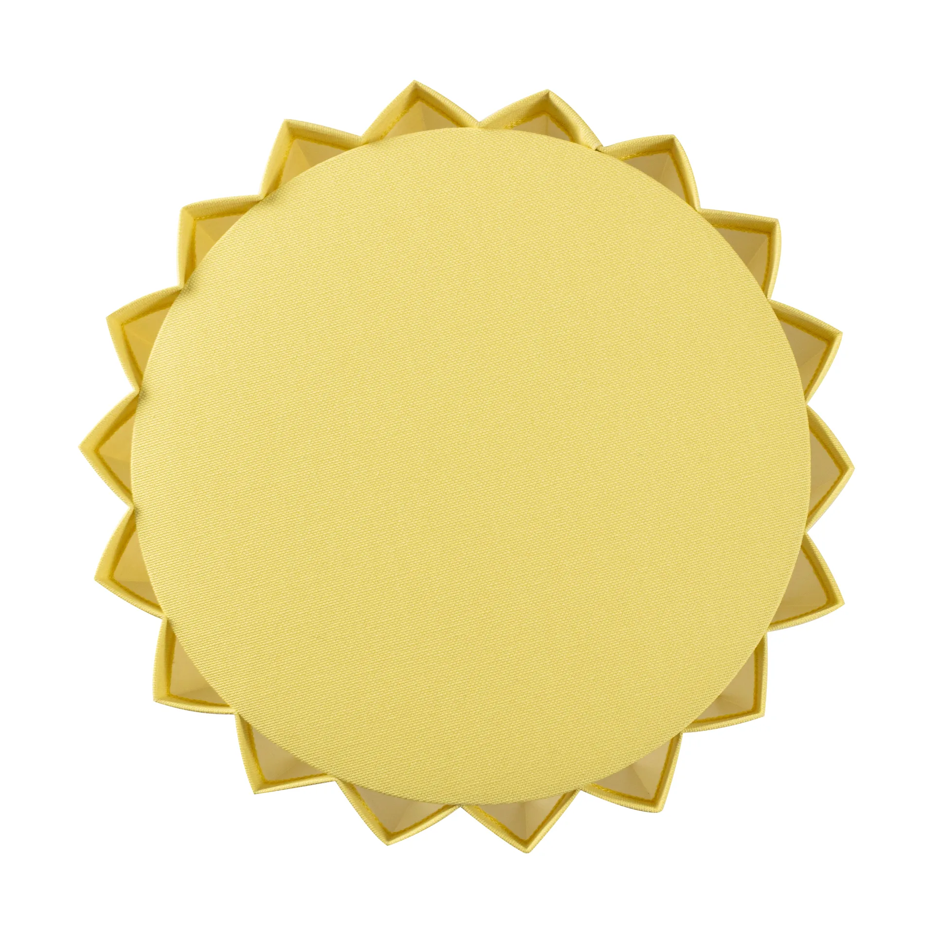 Plissé bordlampe tekstil, Gul Örsjö Belysning