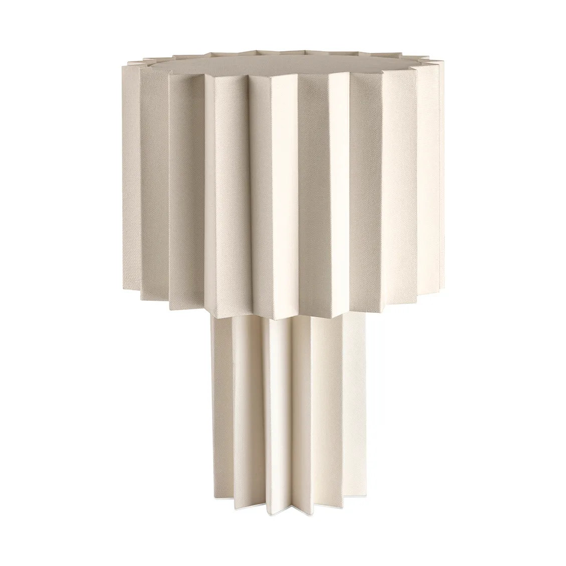Plissé bordlampe tekstil, Hvid, 40,9 cm Örsjö Belysning