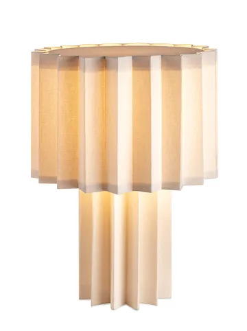 Plissé bordlampe tekstil - Hvid, 40,9 cm - Örsjö Belysning