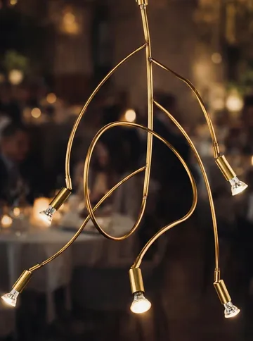 Ranka 5 loftlampe - Rå messing - Örsjö Belysning