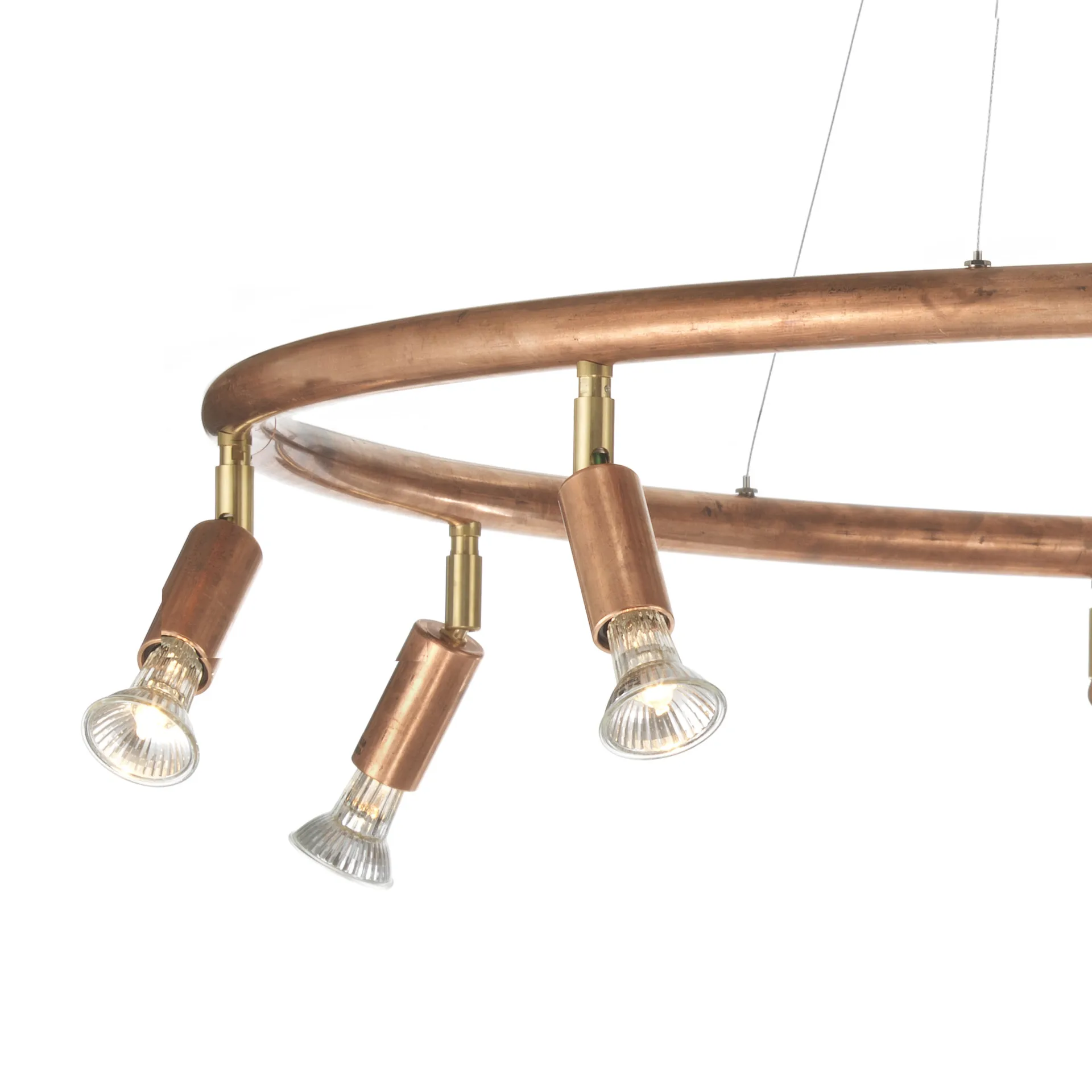 Star 9 lampe rund Ø100 cm, rå kobber Örsjö Belysning